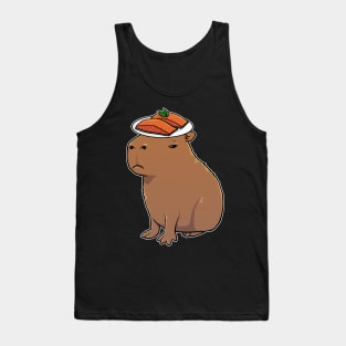 Capybara with Salmon on its head Tank Top